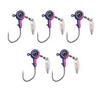 5pcs De Pesca Gancho De Gancho Doble Bloqueo Triangular Spinner Sequins Jigs Pesca Sequinas Giratorias Señuelos Plantilla Giratoria