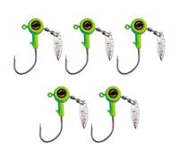 5pcs De Pesca Gancho De Gancho Doble Bloqueo Triangular Spinner Sequins Jigs Pesca Sequinas Giratorias Señuelos Plantilla Giratoria