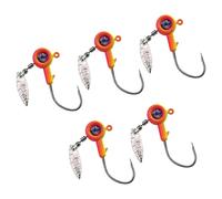 5pcs De Pesca Gancho De Gancho Doble Bloqueo Triangular Spinner Sequins Jigs Pesca Sequinas Giratorias Señuelos Plantilla Giratoria