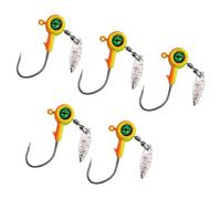 5pcs De Pesca Gancho De Gancho Doble Bloqueo Triangular Spinner Sequins Jigs Pesca Sequinas Giratorias Señuelos Plantilla Giratoria