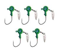 5pcs De Pesca Gancho De Gancho Doble Bloqueo Triangular Spinner Sequins Jigs Pesca Sequinas Giratorias Señuelos Plantilla Giratoria