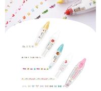 5Pcs DIY Cute Animals Press Type Decorative Pens, Creative Cartoon Pattern Decorative Tape, Correction Tape Pen Animal White Out Tape Tape Roller Pen for Boy Girls Gift Teacher Class Rewards (A)