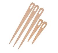 5PCS DIY Juego de agujas de tejer de madera Big Eye Knitting Needles Tapestry Weaving Crafts Tools