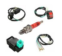 5pcs Establece 2pin en el Interruptor de interruptores de Interruptor de Apagado Kits de bujía de cableado de Telar Compatible con 110cc 125cc 140cc Pit Bikes ATVS