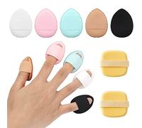 5PCS Finger Powder,2PCS Wet and Dry Puff Powder,Mini Blow Dry Powder,para Cosméticos Corrector Foundation Make-up Sponge Powder Tool