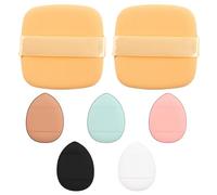 5PCS Finger Powder, 2PCS Wet And Dry Puff Powder, Mini Polvo Soplador, Para Base, Corrector, Polvos Sueltos, Colorete, BB Cream, Esponja Maquillaje Precisa y Reutilizable, Maquillaje Facial