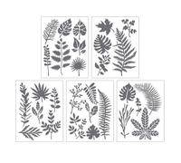 5Pcs Flower/Leaf/Butterfly Templates Reusable PET Drawing Stencils for Wood Sign Scrapbooking Painting Wall Decoration Safe Stencils for Preschoolers