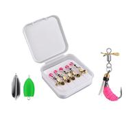 5pcs Fly Fishing Lures Topwater Cebo con doble gancho ligero manivela artificial para trucha bajo pesca con mosca cebo