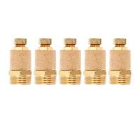 5pcs G1/2 Muffler neumático Acelerador Silenciador de latón Componentes de cabeza larga Reducción de ruido Mufflers de latón para cilindros Válvulas Herramientas de aire