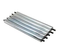 5Pcs Galvanized Gravity Roller Conveyor Dia 25mm 38mm 50mm 60mm Total Length 150 200 250 300 350 400 450 500mm(25x100 150mm)