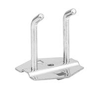 5PCS Gancho Doble Oblico de Acero Galvanizado Soporte de Almacenamiento Hardware Gancho Panel Perforado Rack de Armario Herramienta de Garaje de Pared (50x¢6mm)