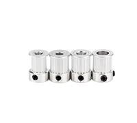 5pcs GT2 Timing Pulley 16/20Teeth Gear Bore 5/6.35/8MM for GT2 Belt Width 10mm Alumium for 3 D Printer Accessories (Color : 5pcs, Size : 16T 5B 10mm)