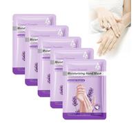 5PCS Guantes Hidratantes para Manos, Guantes de Exfoliación de Manos Hidratantes Profundos con Extracto de Lavanda, Guantes Mejorar la Humedad Para Manos Secas, Reparación de máscara de mano