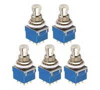 5Pcs Guitar Effect Pedal 3PDT Footswitch 3PDT 9 Pin Box Stomps Guitar Effect Pedal Foot Switch True Bypass Solder Lug Instrument Control Switch
