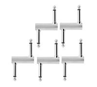 5pcs Guitarra Pedal Parches Conector Reemplazo Efecto Guitarra Pedal Acoplador Masculino a Macho Offsets Plug Adaptador Fácil de Usar