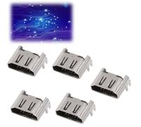 5Pcs Hdmi Puerto Interfaz Conector Socket hdmi port Socket Jack Conector Interfaz Motherboard Consola Para 4 1000/1100/1200 [video game] hdmi port Videojuegos Videojuegos