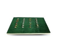 5pcs Hundred Positon Ring Display Mat Storage Props Jewelry Tray Inner Liner Box Insert Pad DIY Sponge 33.5 * 22.5 * 1cm(Green)