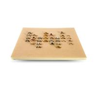 5pcs Hundred Positon Ring Display Mat Storage Props Jewelry Tray Inner Liner Box Insert Pad DIY Sponge 33.5 * 22.5 * 1cm(Beige Velvet)