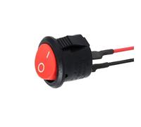 5Pcs Industrial Switches, Mini Rocker Switch 12V ON Off with Wire 6A/250V 10A/125V, for Car Boat Automotive/847(Round Black)