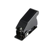 5Pcs Interruptor de Palanca de plástico Tapa abatible Cubierta del Interruptor de Seguridad Protector de la Tapa (Negro)