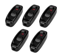 5Pcs Interruptores de Luz, Interruptor Intermedio Lámpara mesilla Interruptor de Paso Basculante en Línea Encendido/apagado Luz de Mesa AC 250 V 10A (negro)