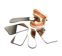 5Pcs Intraoral Mirrors Thicker Coated Two-Sided Reflector Photographic Oral Mirror Titanium Plated Glass Intraoral Mirror