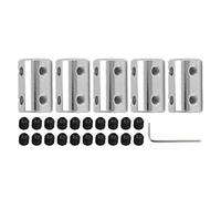 5PCS Jaw Shaft Coupler, ible Shaft Coup 6 to 6mm, Strength 45 Steel Motor Shaft ector with 20 Ss and Wrench, Deformation Shaft Coupler Joint