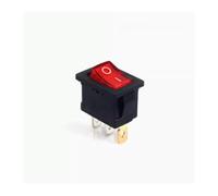 5pcs KCD1 21X15mm 3Pin Boat Rocker Switch 6A 250VAC 10A 125VAC Push Button Black Red White ESSEIEIE(3P2T red light)