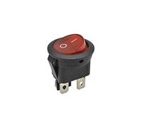 5pcs KCD1 interruptor basculante 2 pines 3 pines 4 pines 20mm ON-OFF ON-OFF-ON interruptor redondo barco tapa tablero tablero (2posición 4pin rojo)