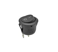 5pcs KCD1 interruptor basculante 2 pines 3 pines 4 pines 20mm ON-OFF ON-OFF-ON interruptor redondo barco tapa tablero tablero (2posición 2pin redondo negro)