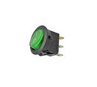 5pcs KCD1 interruptor basculante de 2 pines 3 pines 4 pines 20mm ON-OFF ON-OFF-ON Round Boat Switch Cap Dash Dashboard (2posición 3pin barco verde)