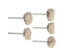 5pcs Lana Pulido Ruedas 3mm Vástago 25mm Cabeza para Metal Jade Gema Joyería Molienda Pulido Herramienta Rotativa Accesorios