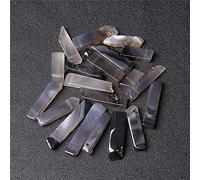 5pcs / lot Natural Raw Crystal Quartz Stick Bead Irregular Top Perforado Piedra Stick Point Beads Colgante para la fabricación de joyas Suministros-Grey Agate_5pcs