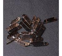 5pcs / lot Natural Raw Crystal Quartz Stick Bead Irregular Top Perforado Piedra Stick Point Beads Colgante para la fabricación de joyas Suministros-Smoky Quartz_5pcs