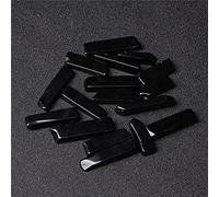 5pcs / lot Natural Raw Crystal Quartz Stick Bead Irregular Top Perforado Piedra Stick Point Beads Colgante para la fabricación de joyas Suministros-Black Agate_5pcs