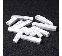 5pcs / lot Natural Raw Crystal Quartz Stick Bead Irregular Top Perforado Piedra Stick Point Beads Colgante para hacer joyas Suministros-Blanco Turquesa_5pcs