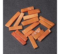 5pcs / lot Natural Raw Crystal Quartz Stick Bead Irregular Top Perforado Piedra Stick Point Beads Colgante para la fabricación de joyas Suministros-Red Aventurine_5pcs