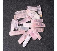 5pcs / lot Natural Raw Crystal Quartz Stick Bead Irregular Top Perforado Stone Stick Point Beads Colgante para la fabricación de joyas Suministros-Pink Quartz_5pcs