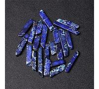 5pcs / lot Natural Raw Crystal Quartz Stick Bead Irregular Top Perforado Stone Stick Point Beads Colgante para la fabricación de joyas Suministros-Imperial Jasper_5pcs