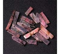 5pcs / lot Natural Raw Crystal Quartz Stick Bead Irregular Top Perforado Stone Stick Point Beads Colgante para la fabricación de joyas Suministros-Rhodochrosite_5pcs
