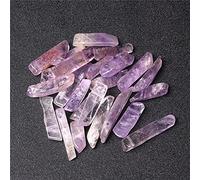5pcs / lot Natural Raw Crystal Quartz Stick Bead Irregular Top Perforado Stone Stick Point Beads Colgante para la fabricación de joyas Suministros-Amethyst_5pcs