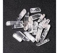 5pcs / lot Natural Raw Crystal Quartz Stick Bead Irregular Top Perforado Stone Stick Point Beads Colgante para la fabricación de joyas Suministros-Yellow Quartz_5pcs