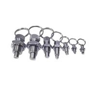 5PCS/LOT Stainless Steel M6 M8 M10 M12 Non Locking Type Retractable Pull Spring Plunger With Lift Ring Index Pins(M6-4)