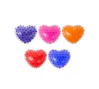 5pcs Love Heart Squishes Toy Glitter Powder Small Balls Filled Stress Relief Funny Heart-shape Squeeze Fidget Toy Kids Adults Valentine's Day Gift