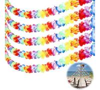 5PCS Luau para Fiesta de Cumpleaños Hawaiana Guirnalda,Guirnaldas de Flores Tropicales Hawaianas Luau,Fiesta Tropical Garland Luau Party Hawaiian Garland Hawaiano Decoración