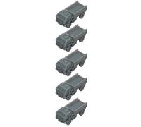 5PCS M1078 LMTV Camión De Carga 1/350-1/700 Modelo Resina 3D | M1078 LMTV Camión De Carga, US Army Moderno, Vehículo Táctico 2,5 T, Modelo Resina DIY Sin Pintar(A-state,1/700(0.92CM))
