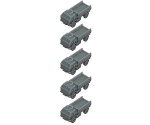 5PCS M1078 LMTV Camión De Carga 1/350-1/700 Modelo Resina 3D | M1078 LMTV Camión De Carga, US Army Moderno, Vehículo Táctico 2,5 T, Modelo Resina DIY Sin Pintar(A-state,1/350(1.84CM))
