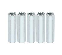 5pcs m6 * 40 nuez de varilla larga hexagonal manga de la manga nuez sujetadoras roscadas
