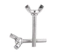5pcs M6 DIN316 Tornillos de Mariposa Tornillos de 2 Alas Tornillos de Acero Inoxidable de 304 Junto de Sujetador Roscado(40mm)