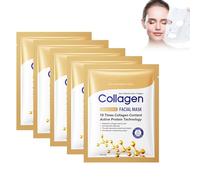 5pcs Mascarilla Facial, Esencia De ColáGeno Mascarilla, Mascarillas Faciales Hidratantes y Calmantes, Mascarillas de Hoja Orgánicas Hidratantes y Nutritivas, Mejorar la Piel Áspera(02)